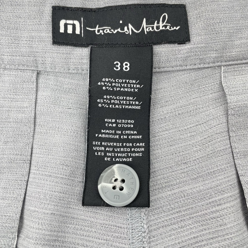 TravisMathew Golf Shorts Men 38‎ Gray Pineapple Print Casual Stretch Performance - Picture 6 of 8